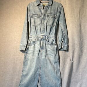 MADEWELL - Denim Midi Shirtdress in Altoona Wash - NWT